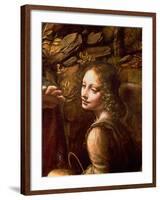 The Virgin of the Rocks (The Virgin with the Infant St. John Adoring the Infant Christ)-Leonardo da Vinci-Framed Giclee Print