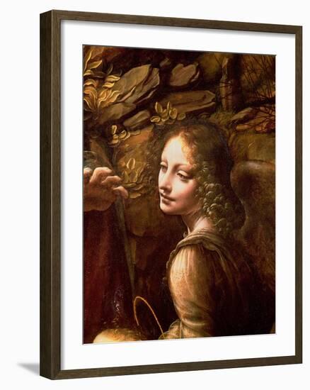 The Virgin of the Rocks (The Virgin with the Infant St. John Adoring the Infant Christ)-Leonardo da Vinci-Framed Giclee Print