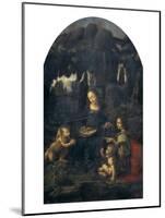 The Virgin of the Rocks-Leonardo da Vinci-Mounted Art Print