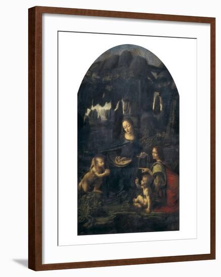 The Virgin of the Rocks-Leonardo da Vinci-Framed Art Print