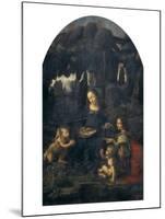 The Virgin of the Rocks-Leonardo da Vinci-Mounted Art Print
