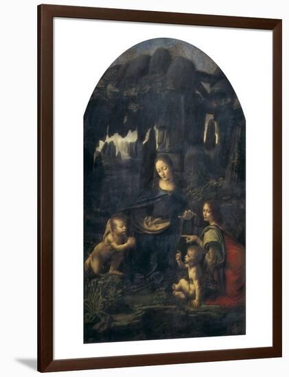 The Virgin of the Rocks-Leonardo da Vinci-Framed Art Print