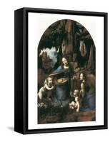 The Virgin of the Rocks-Leonardo da Vinci-Framed Stretched Canvas