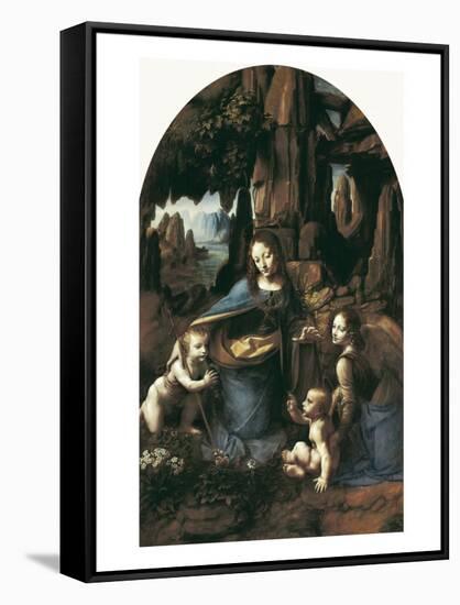 The Virgin of the Rocks-Leonardo da Vinci-Framed Stretched Canvas