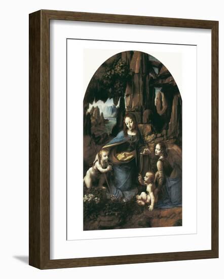 The Virgin of the Rocks-Leonardo da Vinci-Framed Art Print