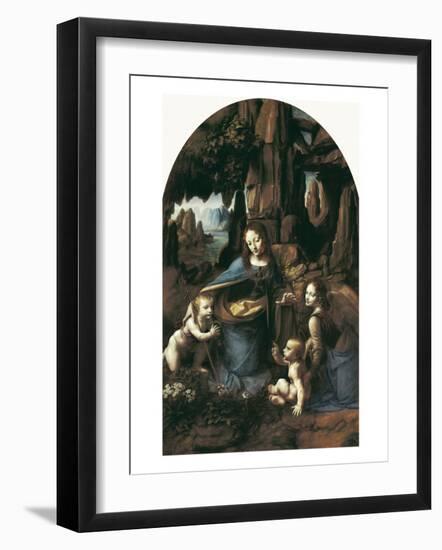 The Virgin of the Rocks-Leonardo da Vinci-Framed Art Print