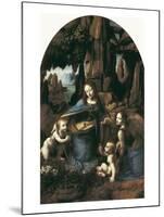 The Virgin of the Rocks-Leonardo da Vinci-Mounted Art Print