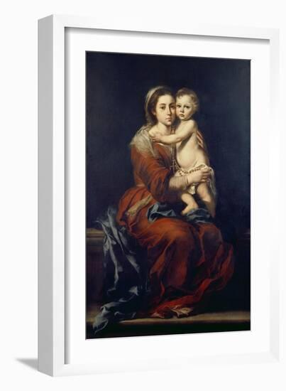 The Virgin of the Rosary, C. 1650-55-Bartolomé Estéban Murillo-Framed Giclee Print