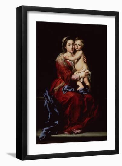 The Virgin of the Rosary, c.1650-Bartolome Esteban Murillo-Framed Giclee Print