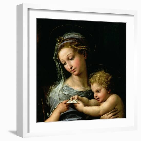 The Virgin of the Rose, circa 1518-Raphael-Framed Giclee Print