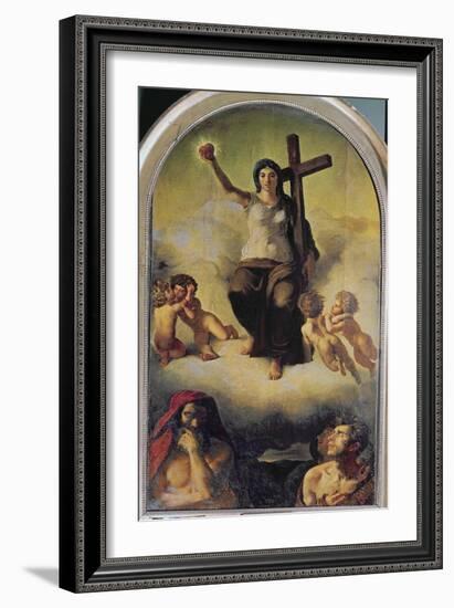 The Virgin of the Sacred Heart, 1821-Eugene Delacroix-Framed Giclee Print