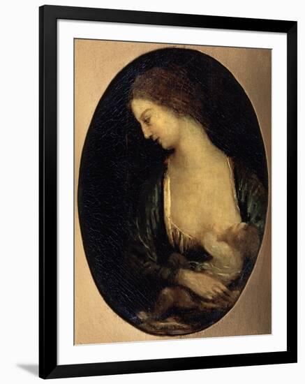 The Virgin of Verneuil, 1850-1860-Jean-Baptiste-Camille Corot-Framed Premium Giclee Print