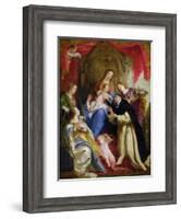 The Virgin Offering the Rosary to St. Dominic, 1641-Gaspard de Crayer-Framed Giclee Print