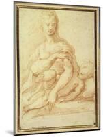 The Virgin Playing with the Child on Her Lap-Parmigianino-Mounted Giclee Print