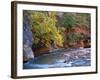 The Virgin River Flows Through the Narrows, Zion National Park, Utah, Usa-Dennis Flaherty-Framed Photographic Print