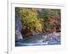 The Virgin River Flows Through the Narrows, Zion National Park, Utah, Usa-Dennis Flaherty-Framed Photographic Print