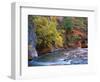 The Virgin River Flows Through the Narrows, Zion National Park, Utah, Usa-Dennis Flaherty-Framed Photographic Print