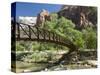 The Virgin River, Foot Bridge to Access the Emerald Pools, Zion National Park, Utah, United States -Richard Maschmeyer-Stretched Canvas