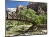 The Virgin River, Foot Bridge to Access the Emerald Pools, Zion National Park, Utah, United States -Richard Maschmeyer-Mounted Photographic Print