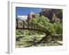 The Virgin River, Foot Bridge to Access the Emerald Pools, Zion National Park, Utah, United States -Richard Maschmeyer-Framed Photographic Print