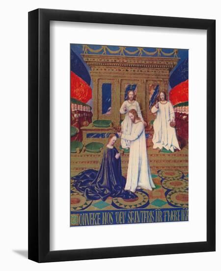 'The Virgin's Coronation', c1455, (1939)-Jean Fouquet-Framed Giclee Print