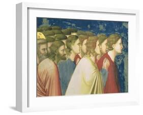 The Virgin's Suitors Praying before the Rods in the Temple, C.1305 (Detail)-Giotto di Bondone-Framed Giclee Print