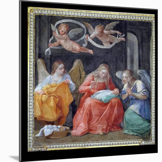 The Virgin Sewing, from the "Cappella Dell'Annunciata" 1610-Guido Reni-Mounted Giclee Print