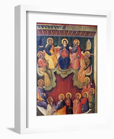 The Virgin Surrounded by Twelve Apostles or Pentecost-Paolo Veneziano-Framed Giclee Print