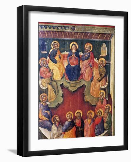 The Virgin Surrounded by Twelve Apostles or Pentecost-Paolo Veneziano-Framed Giclee Print