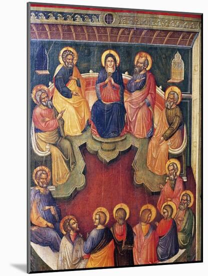 The Virgin Surrounded by Twelve Apostles or Pentecost-Paolo Veneziano-Mounted Giclee Print