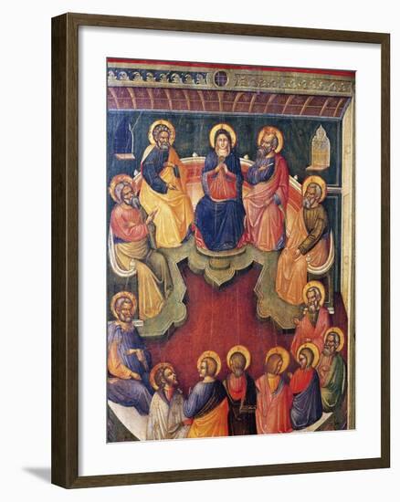 The Virgin Surrounded by Twelve Apostles or Pentecost-Paolo Veneziano-Framed Giclee Print