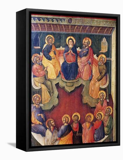 The Virgin Surrounded by Twelve Apostles or Pentecost-Paolo Veneziano-Framed Stretched Canvas