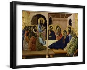 The Virgin Taking Leave of the Apostles-Duccio Di buoninsegna-Framed Giclee Print