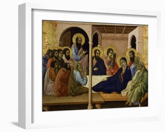 The Virgin Taking Leave of the Apostles-Duccio Di buoninsegna-Framed Giclee Print