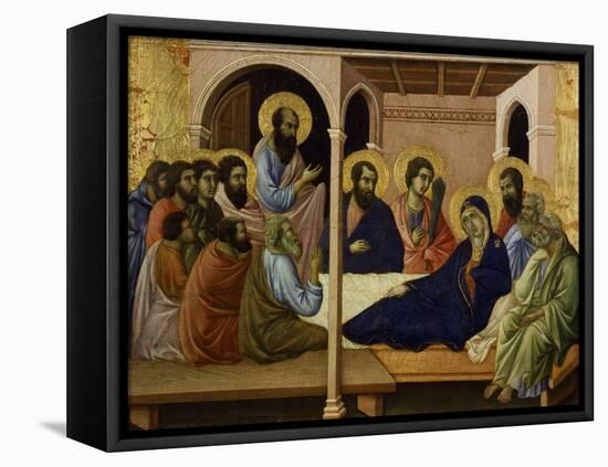 The Virgin Taking Leave of the Apostles-Duccio Di buoninsegna-Framed Stretched Canvas