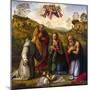 The Virgin with Child and Saints Francis and Jerome, 1510s-Ridolfo Ghirlandaio-Mounted Giclee Print