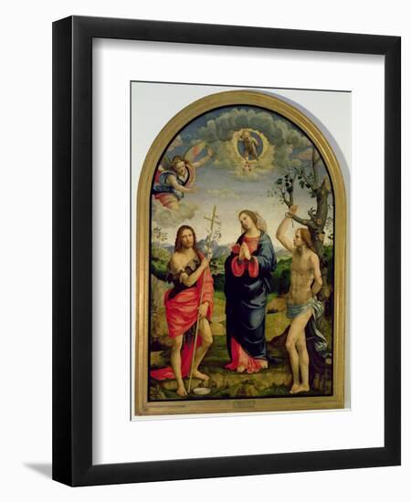 The Virgin with Saints Sebastian and John the Baptist-Timoteo Viti-Framed Giclee Print