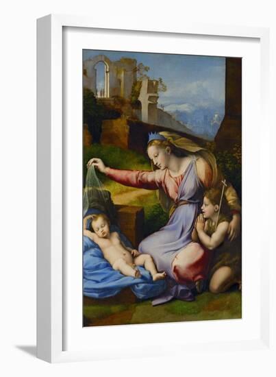 The Virgin with the Blue Coronet-Raphael-Framed Giclee Print