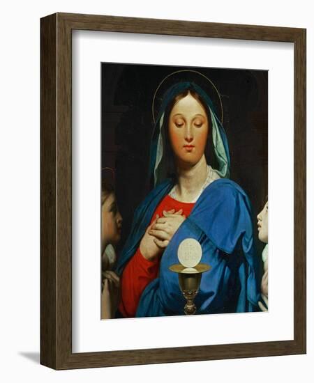 The Virgin with the Eucharist, 1866-Jean-Auguste-Dominique Ingres-Framed Giclee Print