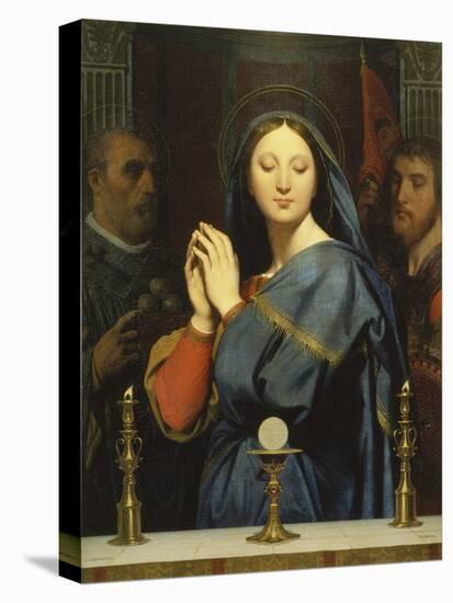 The Virgin with the Host. 1841-Jean Auguste Dominique Ingres-Stretched Canvas