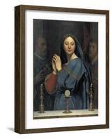 The Virgin with the Host-Jean-Auguste-Dominique Ingres-Framed Art Print