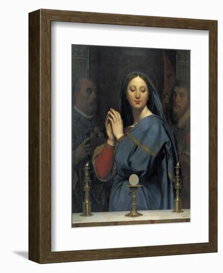 The Virgin with the Host-Jean-Auguste-Dominique Ingres-Framed Art Print