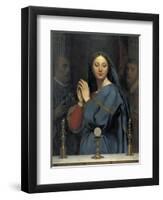 The Virgin with the Host-Jean-Auguste-Dominique Ingres-Framed Art Print