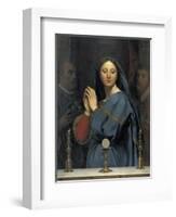 The Virgin with the Host-Jean-Auguste-Dominique Ingres-Framed Art Print