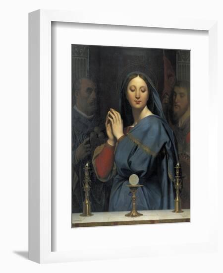 The Virgin with the Host-Jean-Auguste-Dominique Ingres-Framed Art Print