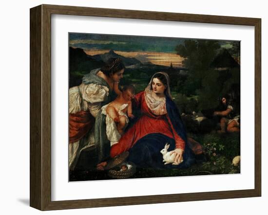 The Virgin with the Rabbit-Titian (Tiziano Vecelli)-Framed Giclee Print
