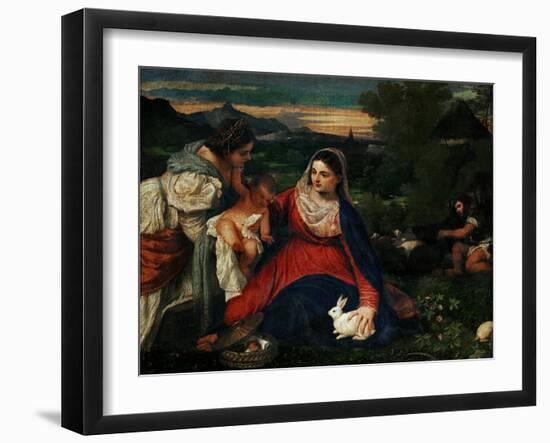 The Virgin with the Rabbit-Titian (Tiziano Vecelli)-Framed Giclee Print