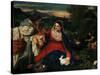 The Virgin with the Rabbit-Titian (Tiziano Vecelli)-Stretched Canvas