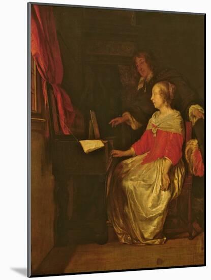 The Virginal Lesson-Gabriel Metsu-Mounted Giclee Print