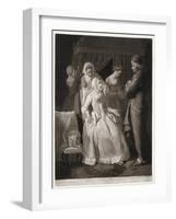 The Virtuous Comforted by Sympathy and Attention, Print Made by Valentine Green, 1775-Edward Penny-Framed Giclee Print